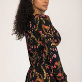 My smocked short jersey dress - Black