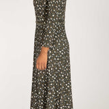 Picot pocket midi jersey dress - Brown