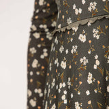 Picot pocket midi jersey dress - Brown