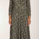 Picot pocket midi jersey dress - Brown