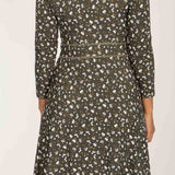 Picot pocket short jersey dress - Brown