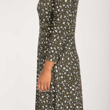 Picot pocket short jersey dress - Brown