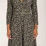 Picot pocket short jersey dress - Brown