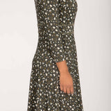 Picot pocket short jersey dress - Brown