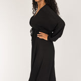 To wear everywhere midi jersey dress - Black