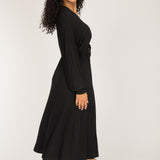 To wear everywhere midi jersey dress - Black