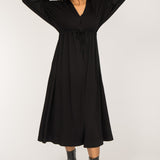 To wear everywhere midi jersey dress - Black