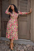 Bestie midi wrap jersey dress - Pink flowers
