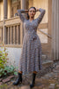 Bestie midi wrap jersey dress - Brown flowers