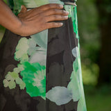Bestie shine wrap maxi jersey dress - Black