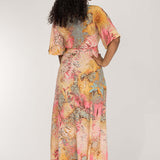 Bestie shine wrap maxi jersey dress - Pastels