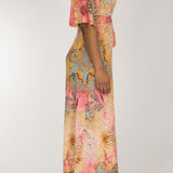 Bestie shine wrap maxi jersey dress - Pastels