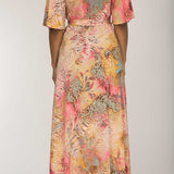 Bestie shine wrap maxi jersey dress - Pastels