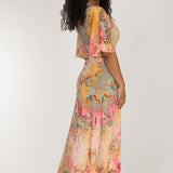 Bestie shine wrap maxi jersey dress - Pastels