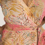 Bestie shine wrap maxi jersey dress - Pastels
