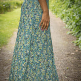 Bestie shine wrap maxi jersey dress - Teal