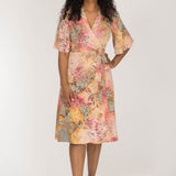 Bestie shine wrap short jersey dress - Pastels