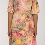 Bestie shine wrap short jersey dress - Pastels