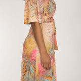 Bestie shine wrap short jersey dress - Pastels