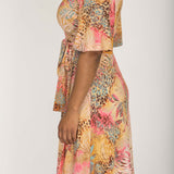 Bestie shine wrap short jersey dress - Pastels