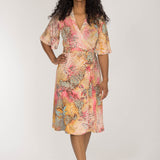 Bestie shine wrap short jersey dress - Pastels
