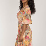 Bestie shine wrap short jersey dress - Pastels