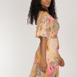 Bestie shine wrap short jersey dress - Pastels