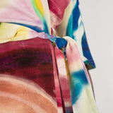 Bestie wrap ankle jersey dress - Rainbow