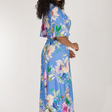 Bestie wrap ankle jersey dress - Blue