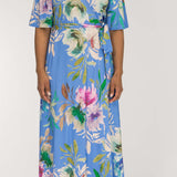 Bestie wrap ankle jersey dress - Blue
