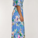 Bestie wrap ankle jersey dress - Blue