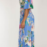 Bestie wrap ankle jersey dress - Blue