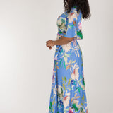 Bestie wrap ankle jersey dress - Blue