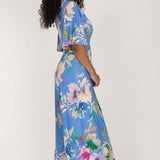 Bestie wrap ankle jersey dress - Blue