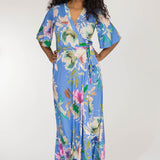 Bestie wrap ankle jersey dress - Blue