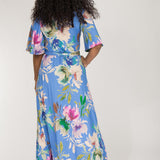 Bestie wrap ankle jersey dress - Blue