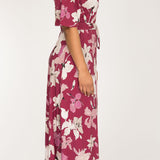 Bestie wrap ankle jersey dress - Burgundy
