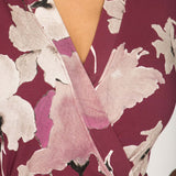 Bestie wrap ankle jersey dress - Burgundy
