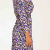 Bestie short wrap jersey dress - Blue