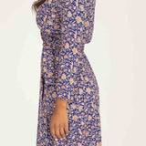 Bestie short wrap jersey dress - Blue