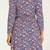 Bestie short wrap jersey dress - Blue