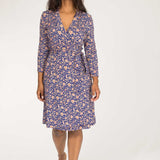 Bestie short wrap jersey dress - Blue