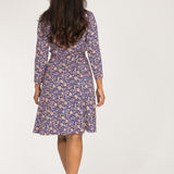 Bestie short wrap jersey dress - Blue