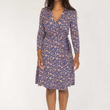 Bestie short wrap jersey dress - Blue