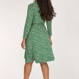 Bestie short wrap jersey dress - Green