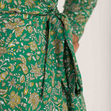 Bestie short wrap jersey dress - Green