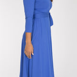 Bestie midi wrap jersey dress - Dazzling Blue