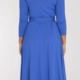 Bestie midi wrap jersey dress - Dazzling Blue