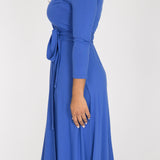 Bestie midi wrap jersey dress - Dazzling Blue