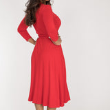 Bestie midi wrap jersey dress - True Red